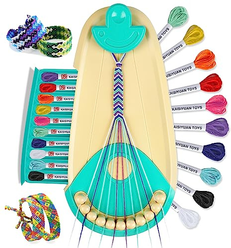 Vänskapsarmband gör själv, armband knåp, flätset set för flickor 6–12 år, gör armband själv, kreativt pysselset för barn 6 7 8 9 10 11 12 år födelsedagspresent
