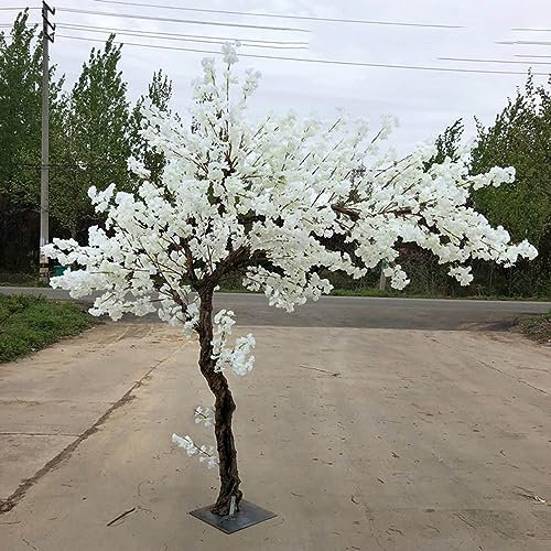 XDLYWUZIQ Weißer Kirschblüten-Baumbogen, Künstliche Sakura-Blumenbäume, Große Hochzeitsdekoration, Künstlicher Kirschbaum, Künstlicher Baum Für Die Innenlandschaft,1.6x1m5.2x3.3ft