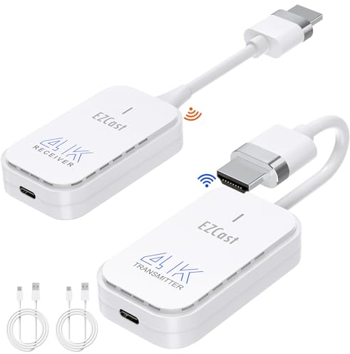 4K Trasmettitore e ricevitore wireless HDMI 4K @30Hz, 1920x1080@120Hz Wireless HDMI Extender, portata 50 m Audio/Video Streaming da PC Laptop a Monitor HDTV Proiettore per conferenze, home theater