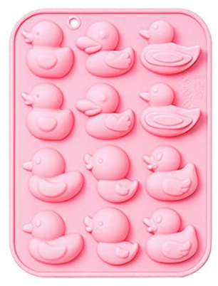 3D Cute Ducks Silicone Resin Fondant Cake DIY Supplies Pastry Baking Decor Tools Ornament Handmade Soap Chocolate Moulds Different Shapes for Household Cute