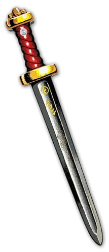 Liontouch - Espada Vikinga, Empuñadura Roja, Niños de 3+ Años | Juguete de Guerrero Auténtico del Maestro Artesano Sven para Juegos de rol | Accesorio de Arma Medieval Seguro para Berserkers