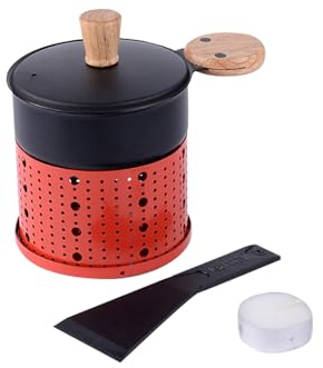 Raschietti per candela, mini set di padelle per raschietti al formaggio, mini padelle per raschietto, set antiaderente per formaggio fuso uovo fritto