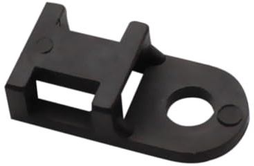 FEEIMOL 100 Piezas Bases Sujeción Cables Nylon Soportes para Bridas de Cable Tornillo Montaje Cables Abrazaderas para Gestión de Cable Eléctrico Hogar Oficina Negro