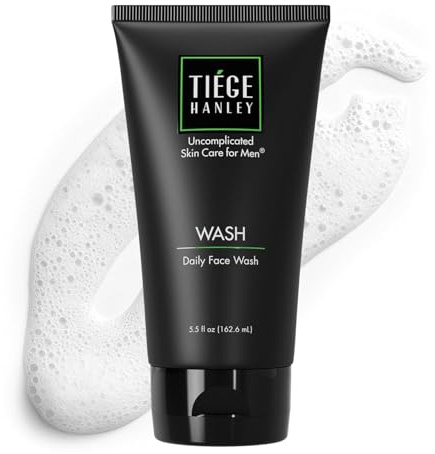 Tiege Hanley Tägliche Gesichtsseife für Männer, 5,5 oz – sanftes, duftloses Gesichtsreiniger für Männer, die die Haut revitalisiert, spendet Feuchtigkeit und macht sie geschmeidig, Gesichtsseife und
