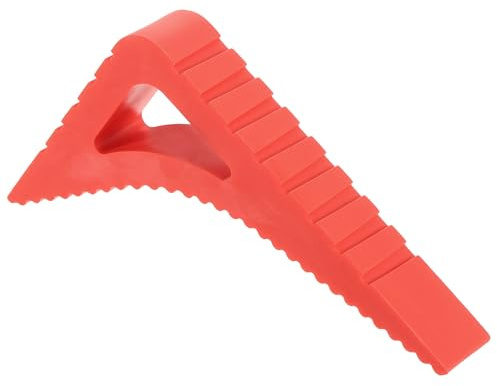 sourcing map 1Pcs Door Stoppers for Bottom of Door,0.83 Door Stops,Rubber | Door Stopper Wedge,Window Stopper Door Gaps Sturdy Stackable,Red