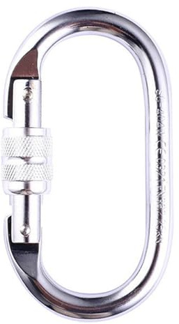 Mosquetón de escalada ovalada con tornillo para puerta, para escalada, dominadas y escalada
