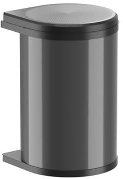 Hailo Pattumiera da incasso girevole Mono 3520071, 20 litri, utilizzabile a partire da 40 cm, colore: grigio scuro e nero