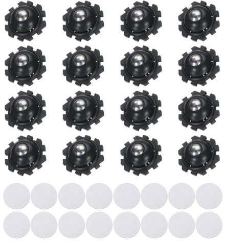 SHSHbuy 16 Stück Kugelrollen für Möbel,360° Möbelrollen Klein,Selbstklebendes Mini-Universalrad,Drehung Küchengeräte,Möbel,Mülleimer,Kleinmöbel