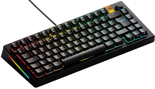 GLORIOUS GMMK 3 Custom Mechanical Keyboard (Black) | Premium Modular Gasket System, Hotswappable 5 Pin Switches, Doubleshot PBT Keycaps, Standard Aluminum Switch Plate