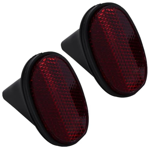 FJYXCHENXM Bicycle Rear Tail Reflector, 2 Pcs Bike Reflectors, Red, Black, Waterproof, 2.44 x 1.69 x 1.69 Inches, Rear, Cycling Safety Reflectors