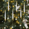 GZWY Lot de 6 bougies de sapin de Noël avec télécommande - Guirlande lumineuse LED pour décoration de sapin de Noël - Décoration d'intérieur - Bougies coniques vacillantes sans flamme pour décoration