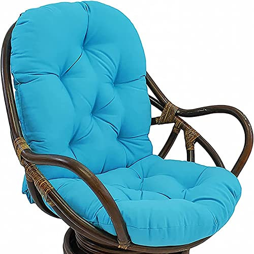 Swivel Rocking Chair Replacement Cushion for Swing Gliders Thick and Washable Twill Seat Cushion for Garden and Patio Furniture.