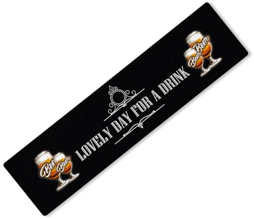 Tapis de bar imprimé « Lovely Day For A Drink » - Idéal pour pub, café, maison, occasion 7