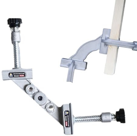Étau à Angle Droit 90° - Serre-Joints pour Menuiserie - Outils Manuels en Aluminium pour Charpentier, Dispositif d'Alignement pour Tubes en Métal et Bois