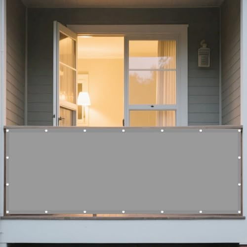 Telo Vela Ombreggiante 450 x 500 cm Protezione Raggi UV 98% Impermeabile Rettangolo Protezione Uv, Tessuto 185 G/M² Ideali per Cortile Patio e Campeggio, Grigio Chiaro