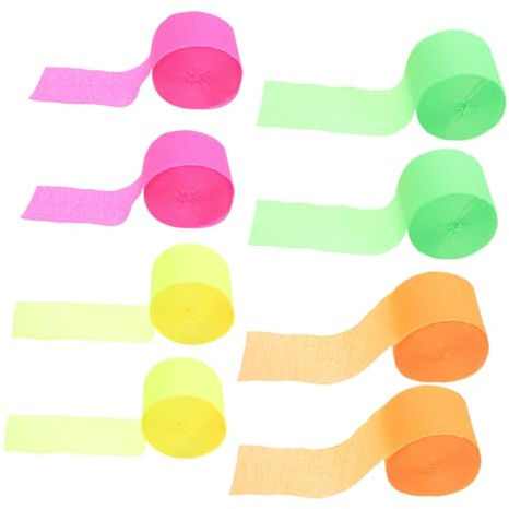 VICASKY 8stücke Krepppapierrollen Grün Für Partydekoration Hochzeit Geburtstag Farbiges Geknittertes Papier Zum Selbermachen Leicht Zu Schneiden Und Formen