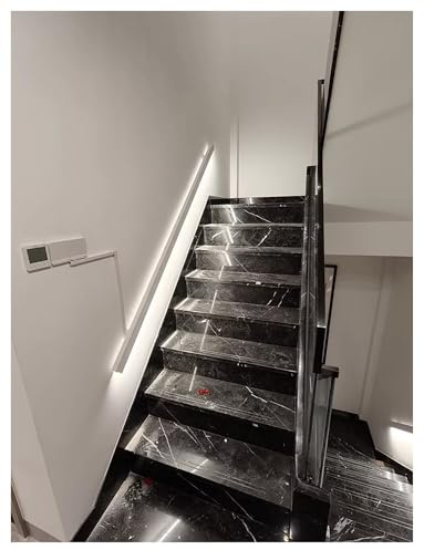 LED-Treppengeländer, Wandhaltegriff mit Bewegungssensor, automatisch einschaltendes beleuchtetes Geländer for Treppen und Flure im Innenbereich, Milchfarben(Auto-Sensing,Right 100cm)