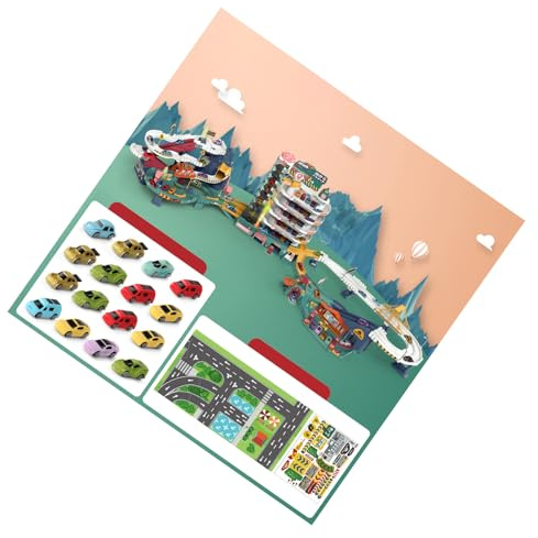 Generic Giocattolo su Rotaie per Auto Scivolo a gravità Flessibile Avventura per Bambini Pista Elettrica in Plastica Regalo Giocattolo per Pista per Veicoli per Bambini (Dinosaur Spiral Road e