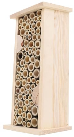 Yechiry Hängendes Bienenhaus, Handgefertigte Bienenbox aus Massivem Holz, Sichere Wohnumgebung, Bienenbox mit Outdoor-Design, Ideal für Imkerei und Gartendekoration