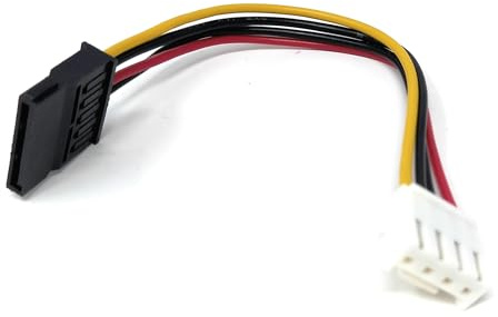 15cm DVR Power Cable 4 Pin to SATA 15 Pin HDD Power Adapter Lead, 4P to SATA Converter for Hard Drive, CCTV DVR, SSD & Computer Power Supply