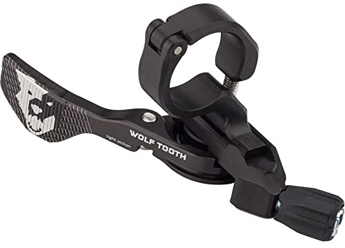Wolf Tooth Dropper Post Fernbedienung für Mountainbike, schwarz, 6061 T6 Aluminium mit Delrin-Achse