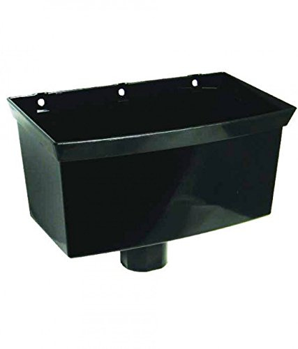 FLOPLAST 68mm Round Universal Gutter Hopper- Black - Pack of 2