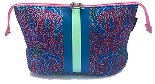 Dallas Hill Designs Cosmetic Bag for Women and Girls | Makeup Zipper Pouch | Small Toiletries Organizer for Travel | Neoprene | Water Resistant