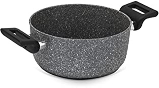 ILLA Planeta Casseruola 2 manici 20 cm adatta per Induzione in Alluminio 100% riciclato, Made in Italy