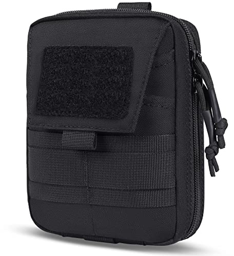 OneTigris Taktische Hüfttasche, Gürteltasche MOLLE EDC Tasche Wasserdicht Molletaschen für Camping Wandern Radfahren Klettern und Reisen Schwarz