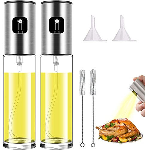 ZEREOOY Oil Sprayer for Cooking Olive Oil Sprayer Mister for Air Fryer Vegetable Vinegar Oil Portable Mini Kitchen Gadgets for Baking,Salad,Grilling,BBQ,Roasting (2 Pack)
