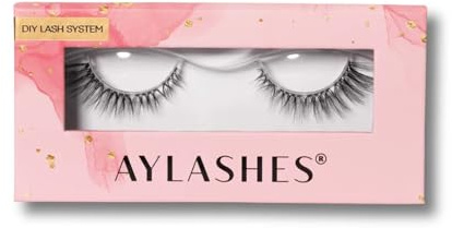 AYLASHES - DIY Wimpernextensions Single Box PRETTY WOMEN | 1 Paar Wimpern | bis zu 7 Tage Halt | Wimpern DIY Set für zu Hause | künstliche Wimpern | Klebewimpern | lash extension set