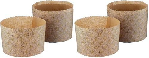 IBILI Set 5 Molde PANETTONE 500 GR, Stainless Steel, marrón, 30 x 14 x 10.5 cm, 5 unidades (Paquete de 2)