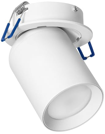 Miratic Lampada da Parete per Interni Lampada da Soffitto adatta alla lampadina GU10 max.12W (non inclusa) IP20 Ideale per casa e ufficio (da incasso - colore bianco)
