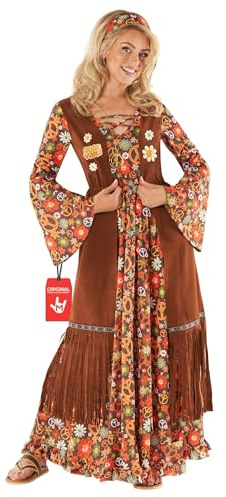 Morph Costume Hippie Femme, Déguisement Années 70, Tenue Rétro Vintage, Soirée Halloween, L