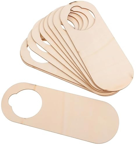 Amosfun 20 StüCk Holzschilder Zum Beschriften TüRanhäNger FüR Haushalt Hotel Und Wohnung Khaki 8X3.15 Zoll Blanko TüRschild Aus Synthetischem Material Zum Dekorieren Und Individualisieren