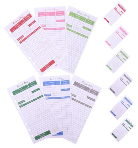 Tofficu Budgetvorlagen 12 Blatt Tragbar Lochgeprägt Extra Dickes Papier Nachfüllung Für Geldordner Tagesbudgetplaner Ausgabenverfolgungsblätter Für Persönliche Finanzplanung