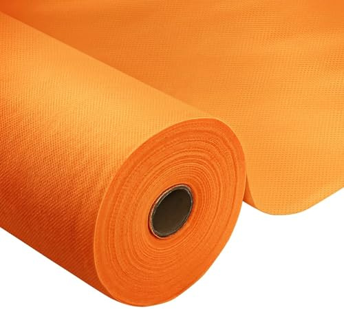 HiBeauty PRO Tischdeckenrolle Einweg, Orange, 1.18x25m, Tischdecke | Einweg Vlies Stoffähnlich, ideal für Jede Party, Hochzeit, Geburtstagsfeier, Taufe, Gastronomie, Größe und Farbe nach Wahl