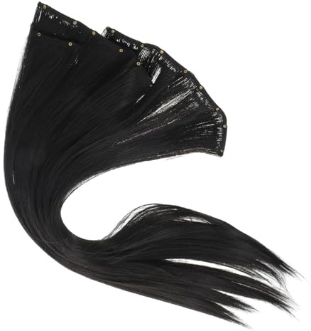 FRCOLOR 7pièces Extensions De Cheveux Droits Pour Femmes Accessoires Capillaires Avec Clips Faux Cheveux Et Naturels Pour Coiffures Variées