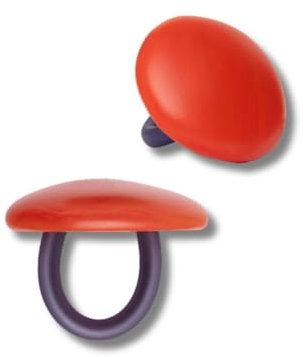 VETRORICERCA - Anello Artigianale in Vetro di Murano Rosso Opaco - Design Contemporaneo Made in Italy - Gioiello Fatto a Mano - Pezzo Unico
