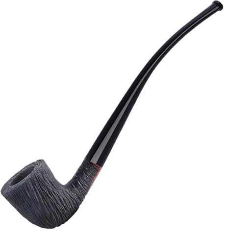 Pipe À Tabac En Bois De Bruyère Pipe À Fumer Classique À Longue Tige Pipe A Fumer Tabac À Filtre 3MM Fabriquée À La Main Amovible - Pour Hommes Et Femmes(Black)