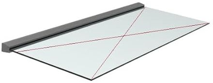 Sellon24® Aluminium Vordach Haustürvordach freitragend RAL7016 Haustür Glasvordach ALU Tür Überdachung Profil Anthrazit für Glas 12,76-21,52 mm Glasdach Leiste Eingangsüberdachung / 300 cm-SET1