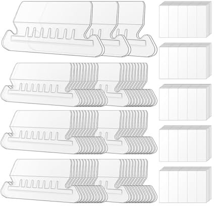 Okeeyseda Ordnerregister, 100 Sets Hängeregistratur-Etiketten, 5,1 cm Kunststoffregister und Einlagen für Hängeregistratur-Ordner