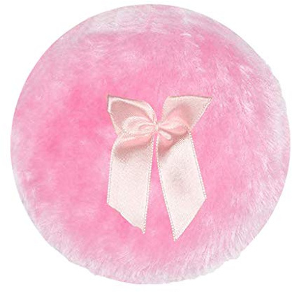 Grande houppette ronde de 8,3 cm pour le corps avec poignée en ruban