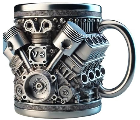 Baoblaze Edelstahl Tasse Kaffeetasse Geschenk Vintage Design Stylish 450 ml Getränke für Café Restaurant Küche Wohnung Hauswarming, Style B