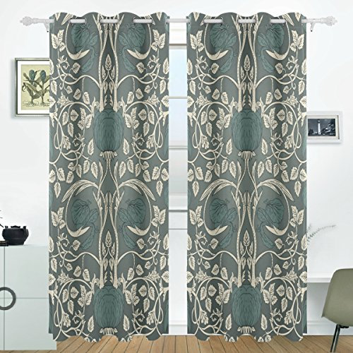 Blackout Curtains for Sliding Glass Doors - 55x84 Inch Grommet Drapes Room Divider Panels Energy Efficient Light Blocking Set of 2 for Patio Windows
