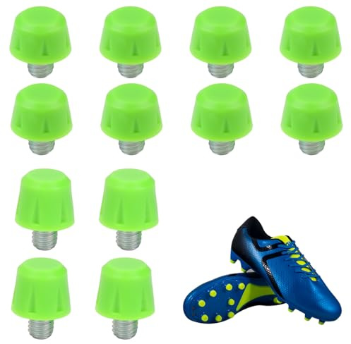 Schraubkappen für FußBallschuhe 12 Stück Schraubstollen für Fussballschuhe Schraubstollen rutschfeste Ersatz Spikes Rasen FußBallschuh Spikes Soccer Studs für adidas M6 FußBall und Rugby Schuhe Grün