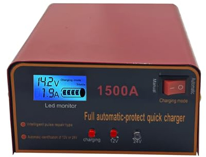 Caricabatteria | Caricatore di mantenimento per batterie auto | Ricarica rapida compressore portatile protezione di sicurezza per trattori camion barche