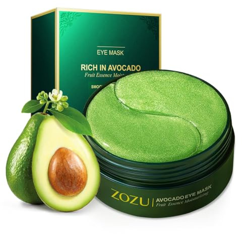 Cuscinetti per gli occhi, 60 pezzi, con acido ialuronico, per rimuovere occhiaie, rughe, borse lacrime, gonfiori, cerotti per occhiaie, rughe e occhi stanchi, estratto di avocado