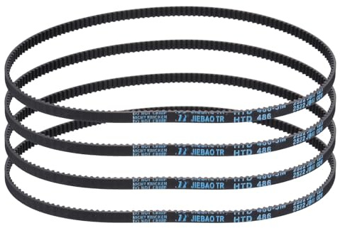 sourcing map Cinghia dentata in gomma HTD-3M, 162 denti, 486 mm di lunghezza x 6 mm di larghezza x 2,4 mm di altezza, puleggia ad anello chiuso, 4 pezzi