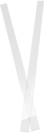 FIXOSHEE Acrylic Cookie Thickness Ruler 4mm 40cm Set of 2 Rolling Pin Guide Baking Tool for Fondant Dough Pastry and Biscuit Decorating Kitchen Accessory